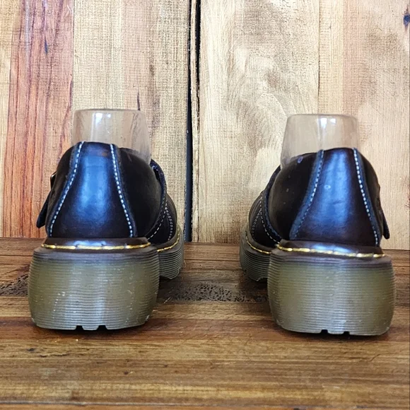 Dr. Martens Rare Flower Embossed Chunky Platform Mary Jane - Picture 11 of 13